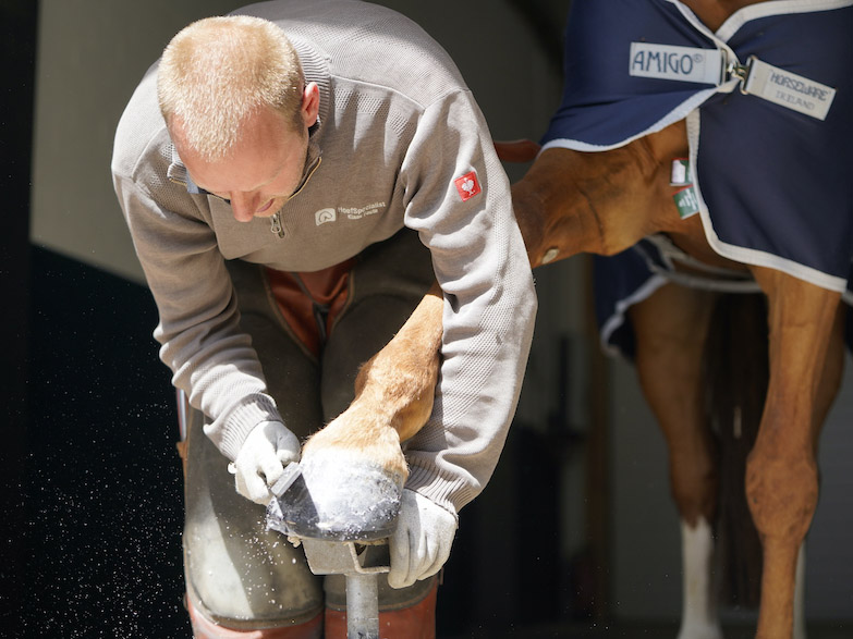 Hoefspecialist Klaas Feuth at work